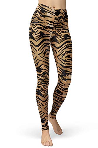 sissycos Damen Leopardenmuster Leggings Hohe Taille, Sanft Elastisch Jogginghose Strumpfhosen Lang(Wilder Leopard,XL) von sissycos