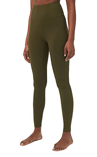 sissycos Damen Sport Leggings mit Taille Hoher, Yogahosen Push up Strumpfhose Sanft Blickdicht, Jogginghose für Laufen Fitness Pilates(Olivgrün,M) von sissycos