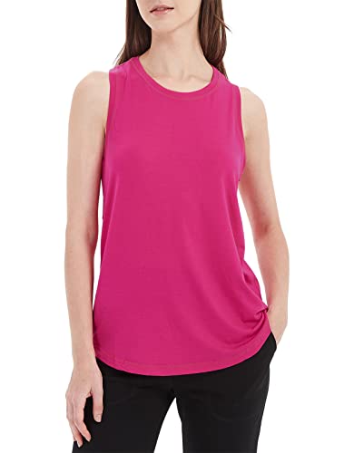 sissycos Damen Sport Tank Top Ärmellos, Sanft Racerback Shirt Rundem Ausschnitt für Fitness Yoga Beiläufig(Pitaya Rosa,L) von sissycos