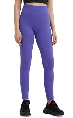 sissycos Damen Sporthose mit Elastische Taille, Mode Einfarbige Leggings Yoga Gym Strumpfhose Blickdicht, Bequeme Damenhose aus Baumwolle, Skinny Hose für Laufen Fitness(Very Peri,L) von sissycos