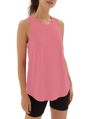 sissycos Damen Workout Racerback Tank Tops Loose Fit Sleeveless Athletic Shirts, Crayon Pink, XX-Large von sissycos