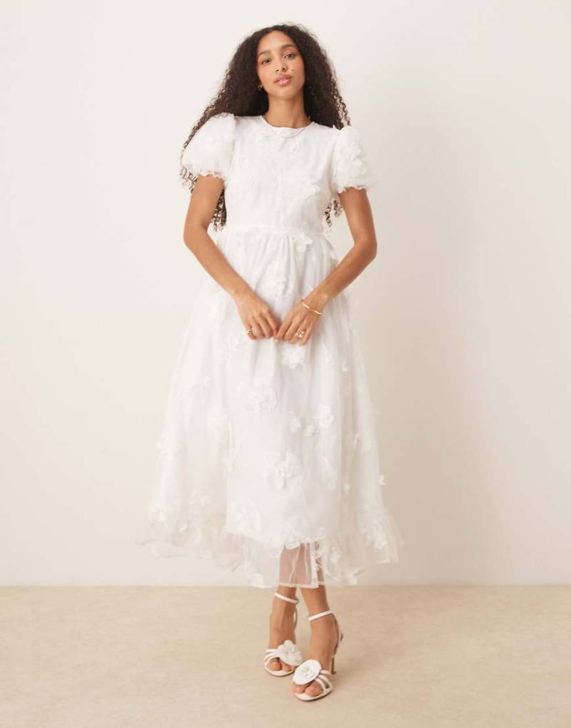 Dream Sister Jane - Jasmine - Besticktes Maxikleid in Weiß von sister jane