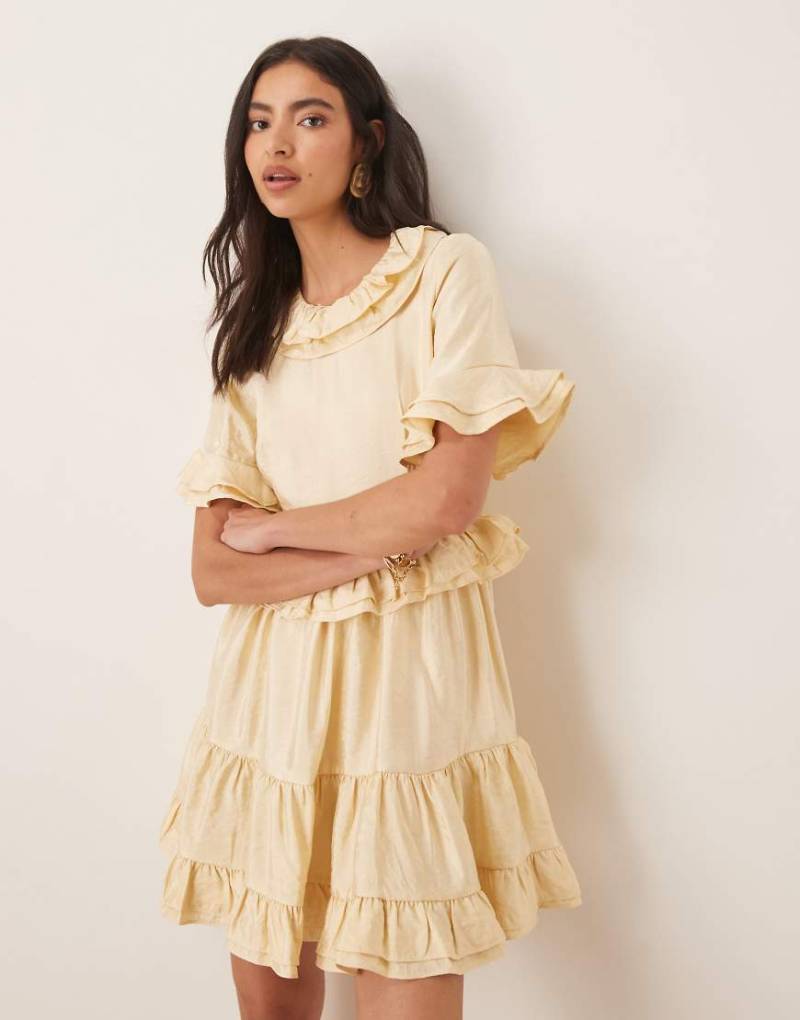 Sister Jane - Buttercup - Minikleid in Hellgelb mit Rüschen von sister jane