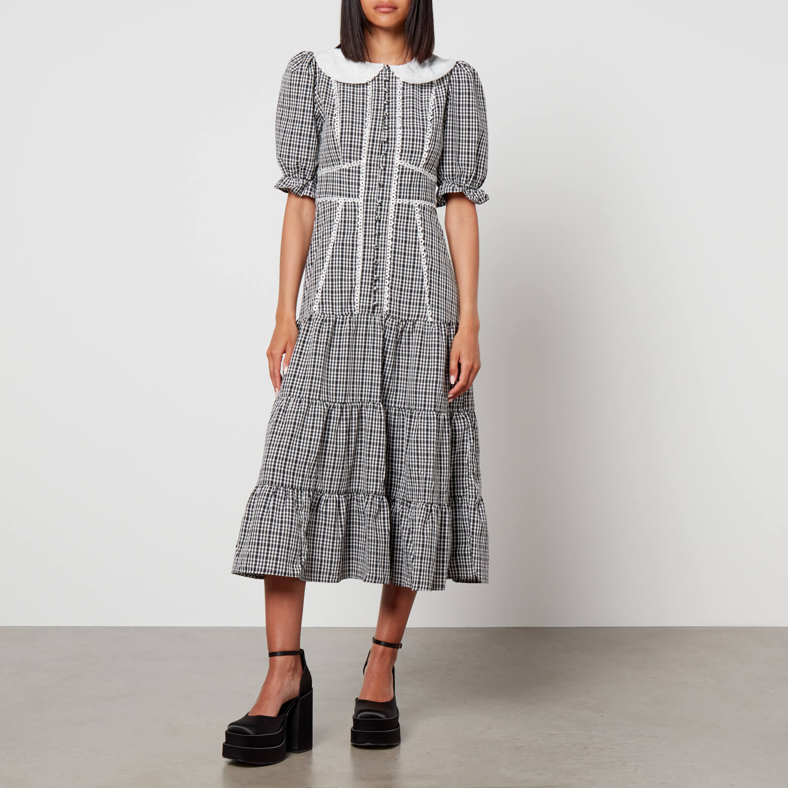 Sister Jane Candia Gingham Woven Midi Dress - M/UK 10 von sister jane