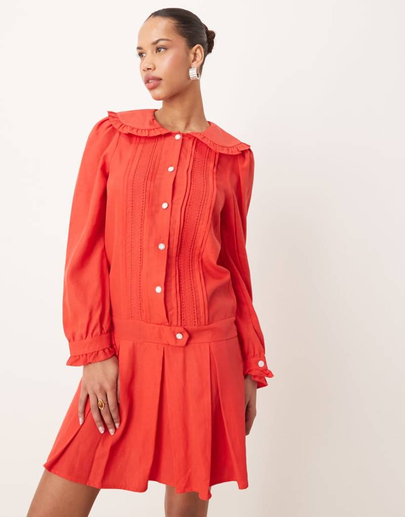 Sister Jane - Minikleid in Rot mit Kragen von sister jane