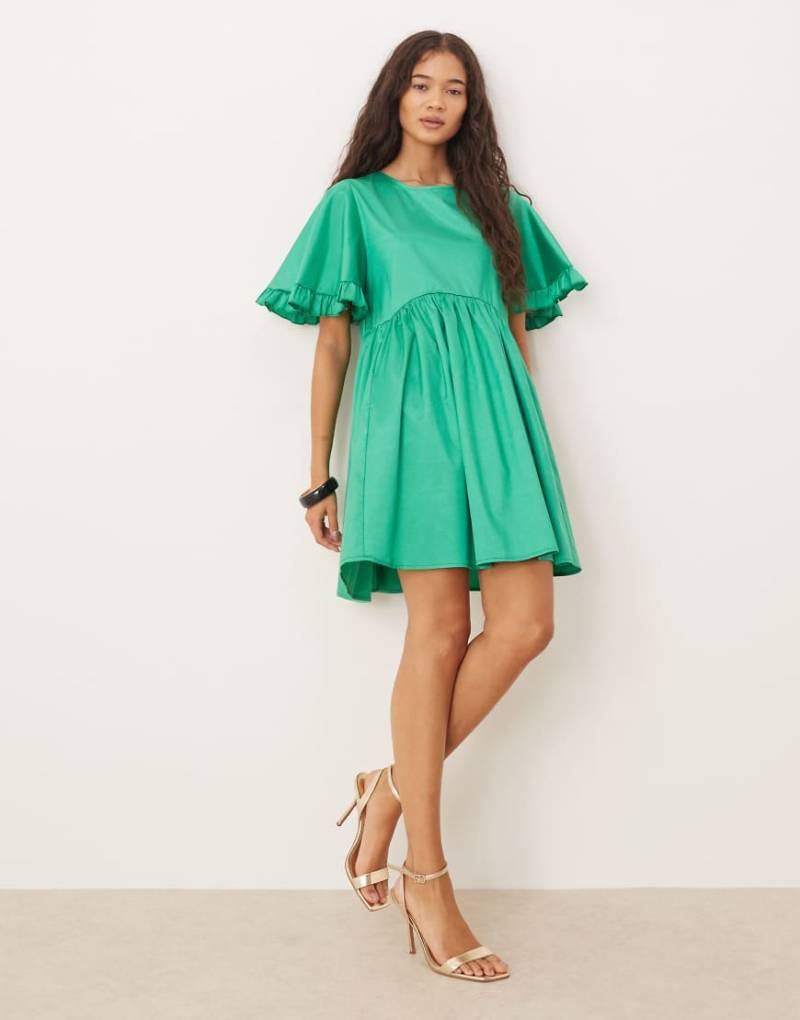 Sister Jane - Minikleid in knalligem Grün mit Glockenärmeln von sister jane