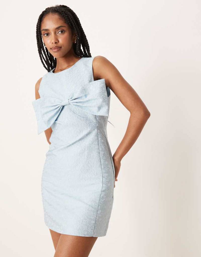Sister Jane x ASOS - Minikleid in Blassblau mit Zierschleife vorne von sister jane
