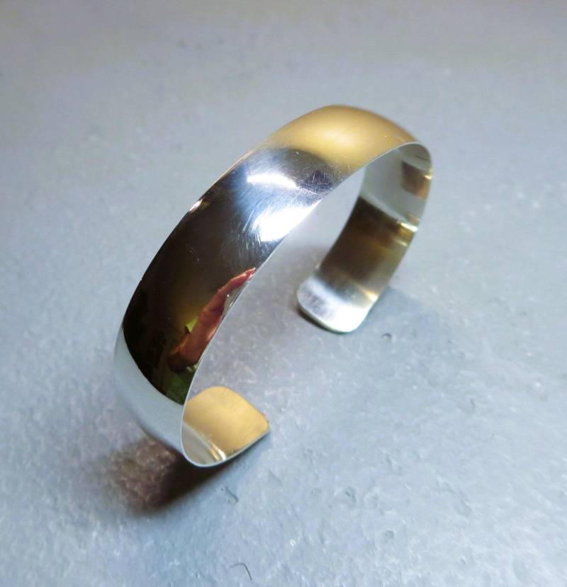 Erwachsene Breite Glatte Sterling Silber Manschette Armband Erwachsene Breite Glatte Sterling Silber Manschette Armband von sistersilver