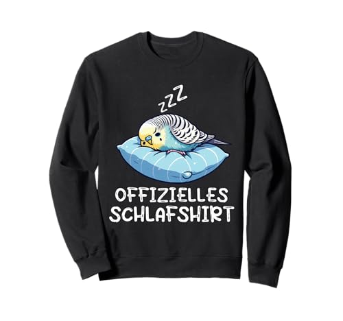 Sittich Welli Haustier Design für Besitzer Offizielles Schlaf Wellensittich Vogel Welli Liebhaber Unisex Erwachsene und Kinder Schwarz Sweatshirt S von sittich wellis haustier Design für besitzer