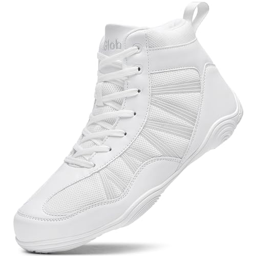 situkeke BoxenSchuhe Herren High Top Ringerschuhe rutschfeste Kampfsportschuhe Atmungsaktiv Professionelle Training Boxen Stiefel Unisex Weiß 46 EU von situkeke