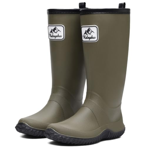 situkeke Gummistiefel Damen Gartenarbeit Mode Outdoor Boots Federleichte Wasserdichte Herren Regenschuhe Green 38/39 EU von situkeke
