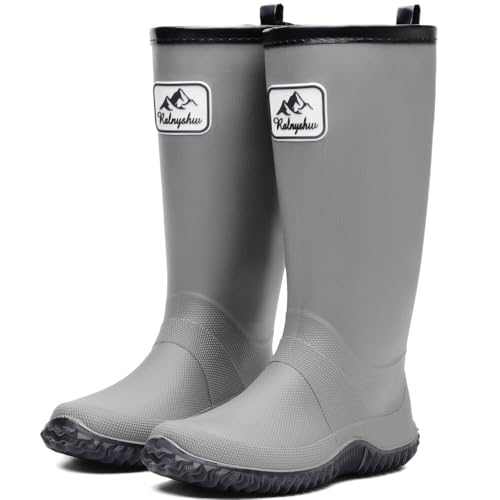 situkeke Gummistiefel Damen Gartenarbeit Mode Outdoor Boots Federleichte Wasserdichte Herren Regenschuhe Grey 36/37 EU von situkeke