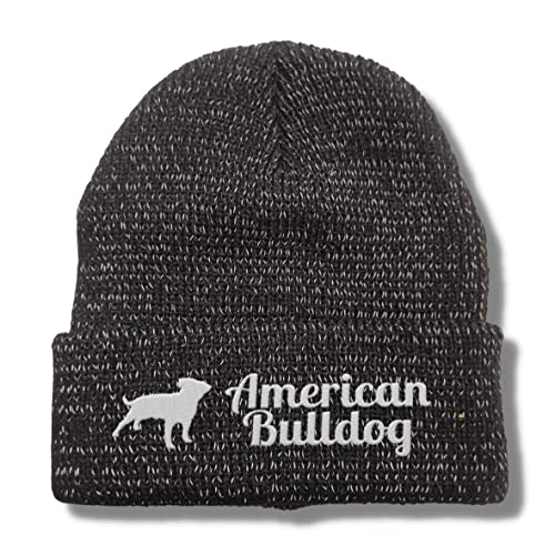 siviwonder American Bulldog reflektierende Mütze Stickerei Hund Winter Strickmütze reflex Beanie warm von siviwonder