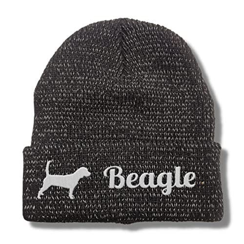 siviwonder Beagle reflektierende Mütze Stickerei Hund Winter Strickmütze reflex Beanie warm von siviwonder
