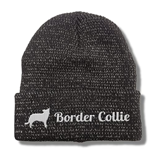 siviwonder Border Collie reflektierende Mütze Stickerei Hund Winter Strickmütze reflex Beanie warm von siviwonder
