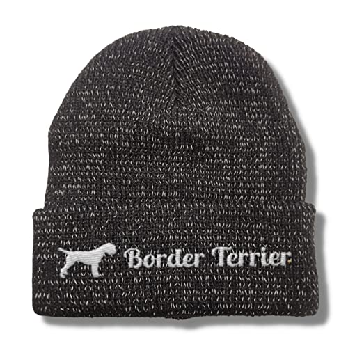 siviwonder Border Terrier reflektierende Mütze Stickerei Hund Winter Strickmütze reflex Beanie warm von siviwonder