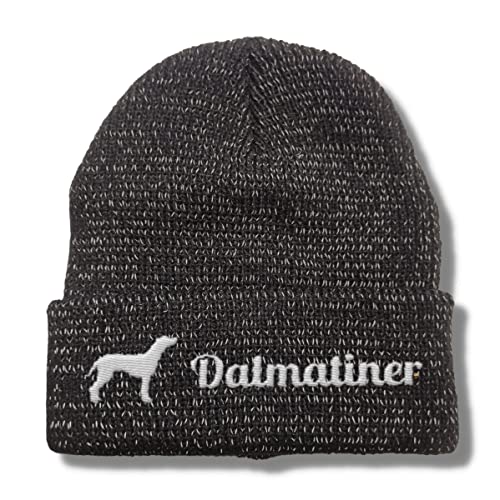 siviwonder Dalmatiner reflektierende Mütze Stickerei Hund Winter Strickmütze reflex Beanie warm von siviwonder