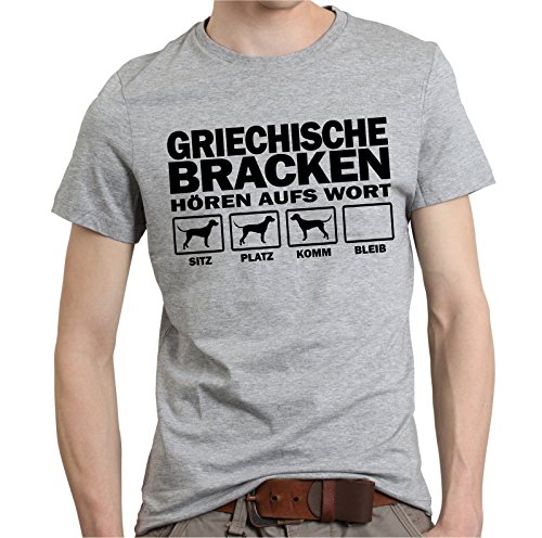 siviwonder GRIECHISCHE Bracke Jagdhund Jagd Jäger Bracken - HÖREN AUFS Wort Unisex T-Shirt Shirt Hunde Hund Sports Grey XXL siviwonder GRIECHISCHE Bracke Jagdhund Jagd Jäger Bracken - HÖREN AUFS Wort Unisex T-Shirt Shirt Hunde Hund Sports Grey XXL von siviwonder
