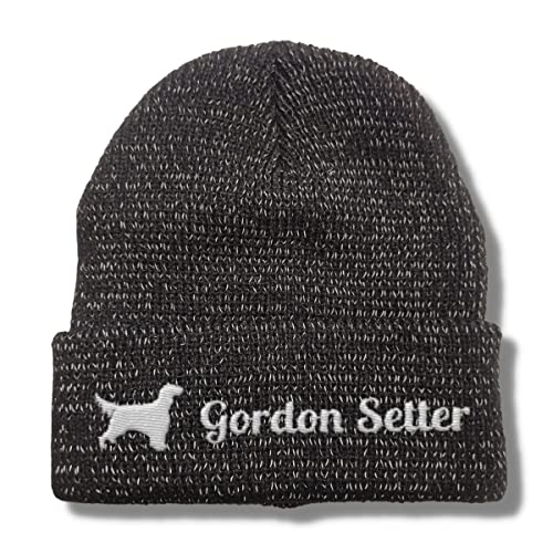 siviwonder Gordon Setter reflektierende Mütze Stickerei Hund Winter Strickmütze reflex Beanie warm von siviwonder