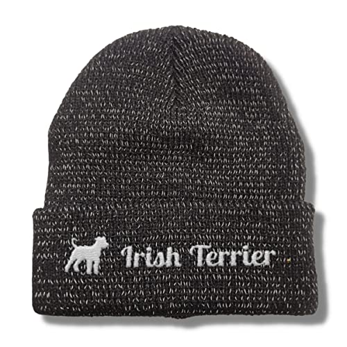 siviwonder Irish Terrier reflektierende Mütze Stickerei Hund Winter Strickmütze reflex Beanie warm von siviwonder