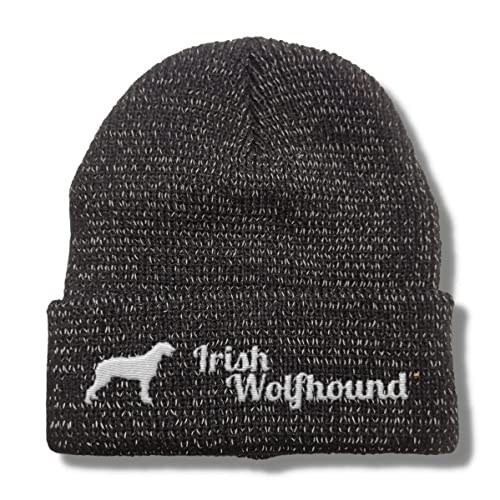 siviwonder Irish Wolfhound reflektierende Mütze Stickerei Hund Winter Strickmütze reflex Beanie warm siviwonder Irish Wolfhound reflektierende Mütze Stickerei Hund Winter Strickmütze reflex Beanie warm von siviwonder