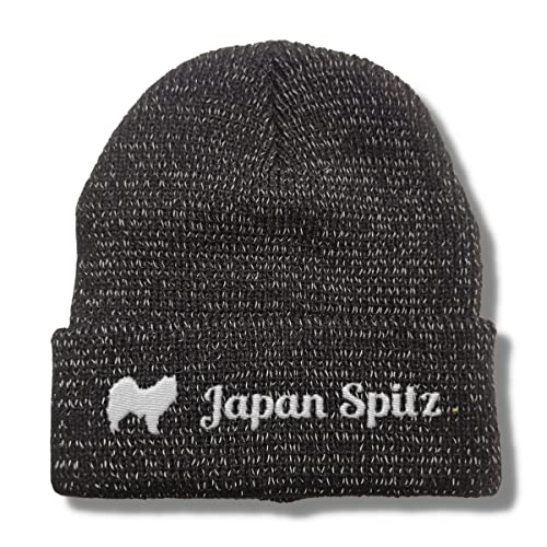 siviwonder Japan Spitz reflektierende Mütze Stickerei Hund Winter Strickmütze reflex Beanie warm von siviwonder