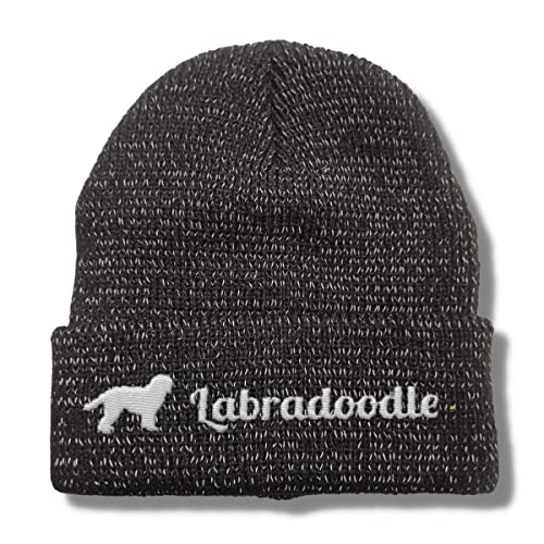 siviwonder Labradoodle reflektierende Mütze Stickerei Hund Winter Strickmütze reflex Beanie warm von siviwonder