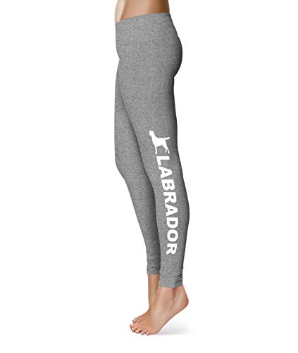 siviwonder Labrador Labby Lab - Damen Leggings bedruckt mit Hundemotiv Hund Digitaldruck Druck Hose grau von siviwonder