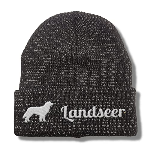siviwonder Landseer reflektierende Mütze Stickerei Hund Winter Strickmütze reflex Beanie warm von siviwonder