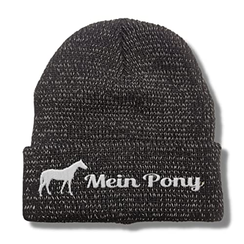 siviwonder Mein Pony reflektierende Mütze Stickerei Pferd Winter Strickmütze reflex Beanie warm von siviwonder