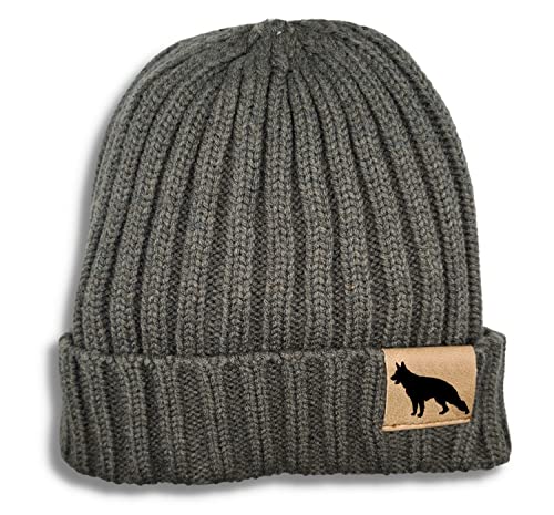 siviwonder Mütze Deutscher Schäferhund Gassi Beanie Strickmütze Witzig Spruch Warm Herren Damen Herbst Hund Farbe Dark Grey von siviwonder