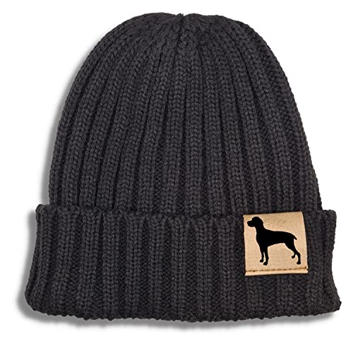 siviwonder Mütze Weimaraner Weim Gassi Beanie Strickmütze Witzig Spruch Warm Herren Damen Herbst Hund Farbe Black von siviwonder