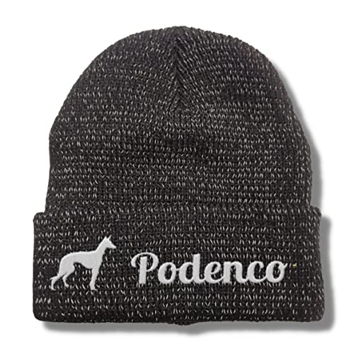 siviwonder Podenco reflektierende Mütze Stickerei Hund Winter Strickmütze reflex Beanie warm von siviwonder