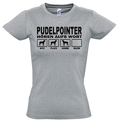 siviwonder Pudelpointer Vorstehhund Jagd Jäger Pointer Pudel - HÖREN AUFS Wort Women Girlie T-Shirt Sports Grey XXL - 42 siviwonder Pudelpointer Vorstehhund Jagd Jäger Pointer Pudel - HÖREN AUFS Wort Women Girlie T-Shirt Sports Grey XXL - 42 von siviwonder