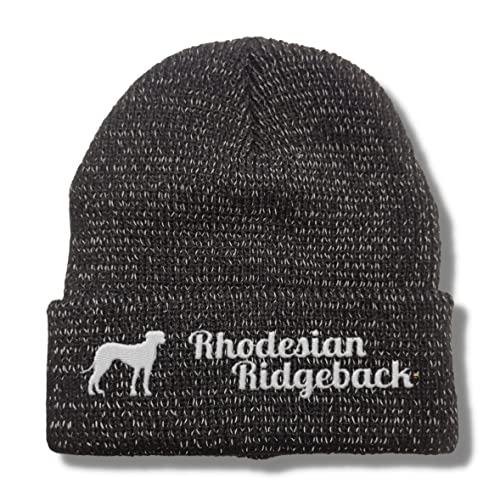 siviwonder Ridgeback reflektierende Mütze Stickerei Hund Winter Strickmütze reflex Beanie warm von siviwonder