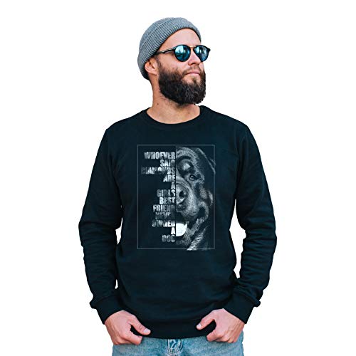 siviwonder Rottweiler Sweatshirt Pullover Face Hundemotiv Rotty Rott Rottie Größe M von siviwonder