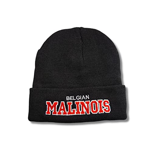 siviwonder Strickmütze Belgian Malinois Beanie Mütze Stickerei Hund Winter Gassi Warm von siviwonder