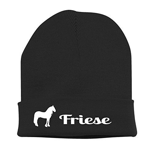 siviwonder Strickmütze Pferde - Friese Fahr und Reitpferd Fahrpferd - Stickerei Pferd Winter Mütze Wintermütze Beanie Mütze schwarz-weiß siviwonder Strickmütze Pferde - Friese Fahr und Reitpferd Fahrpferd - Stickerei Pferd Winter Mütze Wintermütze Beanie Mütze schwarz-weiß von siviwonder