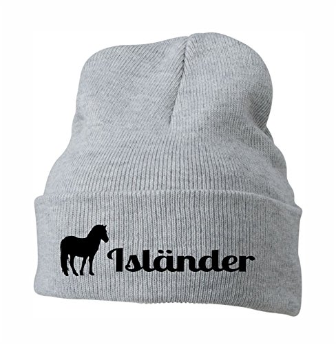 siviwonder Strickmütze Pferde - ISLÄNDER Freizeit und Trekkingpferd - Stickerei Pferd Winter Mütze Wintermütze Beanie Mütze hellgrau-schwarz siviwonder Strickmütze Pferde - ISLÄNDER Freizeit und Trekkingpferd - Stickerei Pferd Winter Mütze Wintermütze Beanie Mütze hellgrau-schwarz von siviwonder