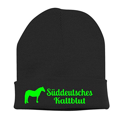 siviwonder Strickmütze Pferde - SÜDDEUTSCHES KALTBLUT Fun reiten Bayern Noriker - Stickerei Pferd Winter Mütze Wintermütze Beanie Mütze schwarz-neongrün siviwonder Strickmütze Pferde - SÜDDEUTSCHES KALTBLUT Fun reiten Bayern Noriker - Stickerei Pferd Winter Mütze Wintermütze Beanie Mütze schwarz-neongrün von siviwonder