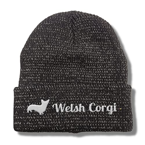 siviwonder Welsh Corgi reflektierende Mütze Stickerei Hund Winter Strickmütze reflex Beanie warm kalt von siviwonder