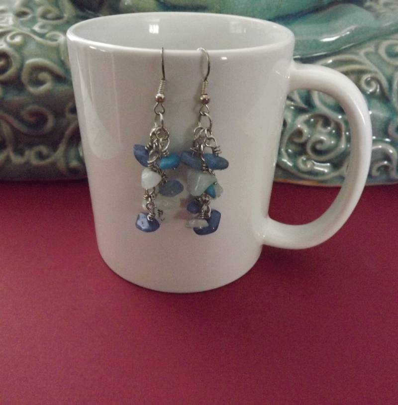 Aqua Quarzit Und Silber Ohrringe Aqua Quarzit Und Silber Ohrringe von six1design