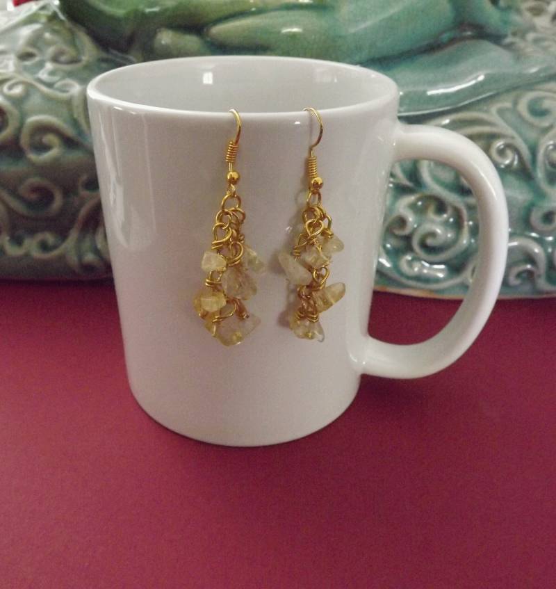 Citrin Und Gold Ohrringe Citrin Und Gold Ohrringe von six1design