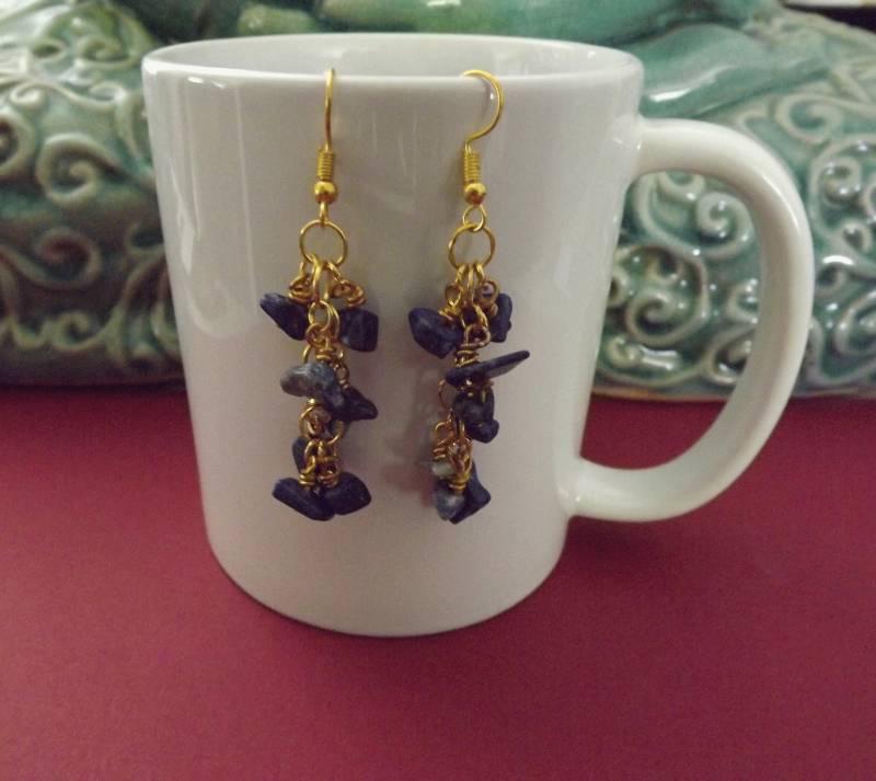 Ohrringe Aus Lapislazuli Und Gold Ohrringe Aus Lapislazuli Und Gold von six1design
