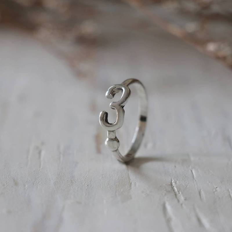 Drei 3 Ring Wunschnummer Für Frauen Aus Sterling Silber 925 Minimal Stil von sixga