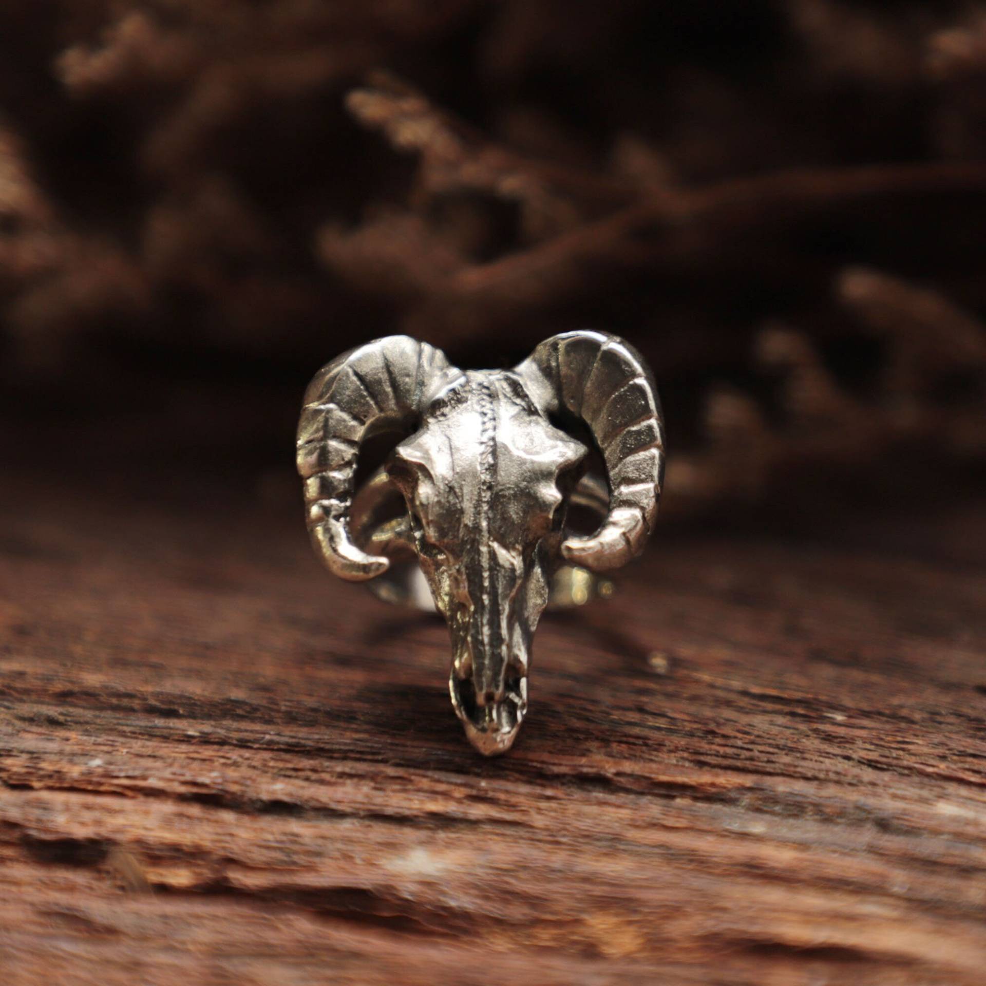 Hirsch Skull Ring Für Frauen Aus Sterling Silber 925 Boho Style von sixga