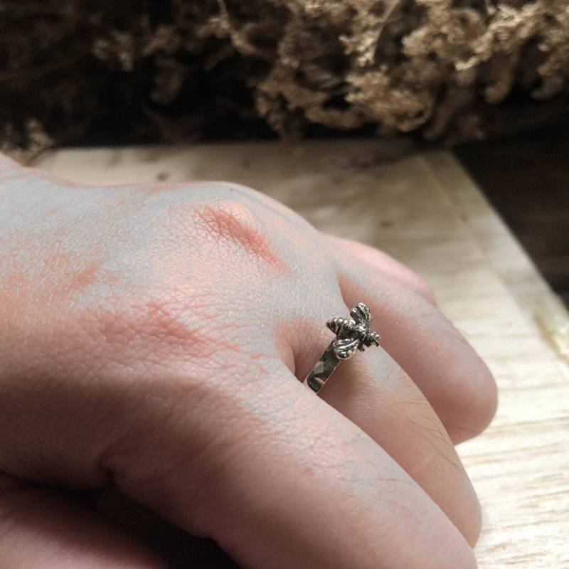 Honig Biene Ring Für Mädchen Aus Sterling Silber 925 Winzig von sixga