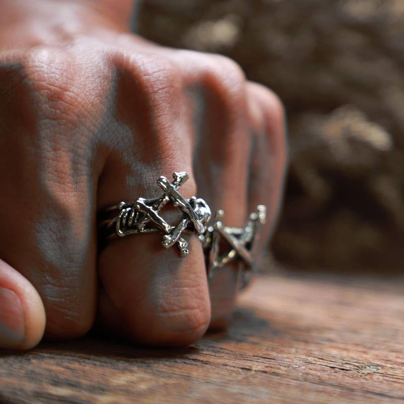 Inguz Runen Stacheldraht Ring Für Unisex Aus Sterling Silber 925 Wikinger Stil von sixga