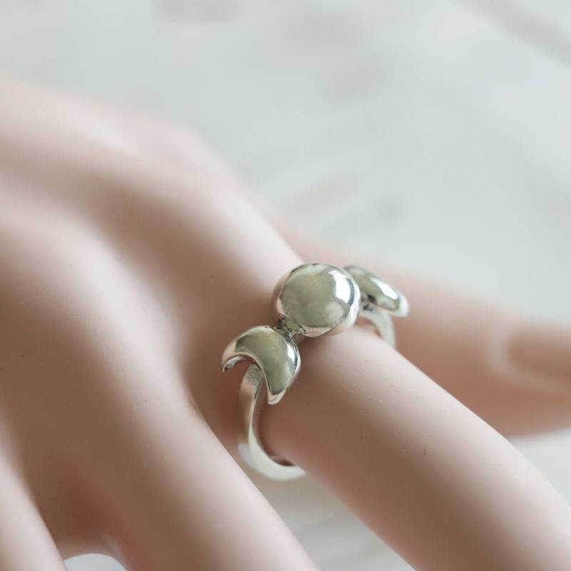 Mondphasen Ring Für Mädchen Aus Sterling Silber 925 Boho Style von sixga