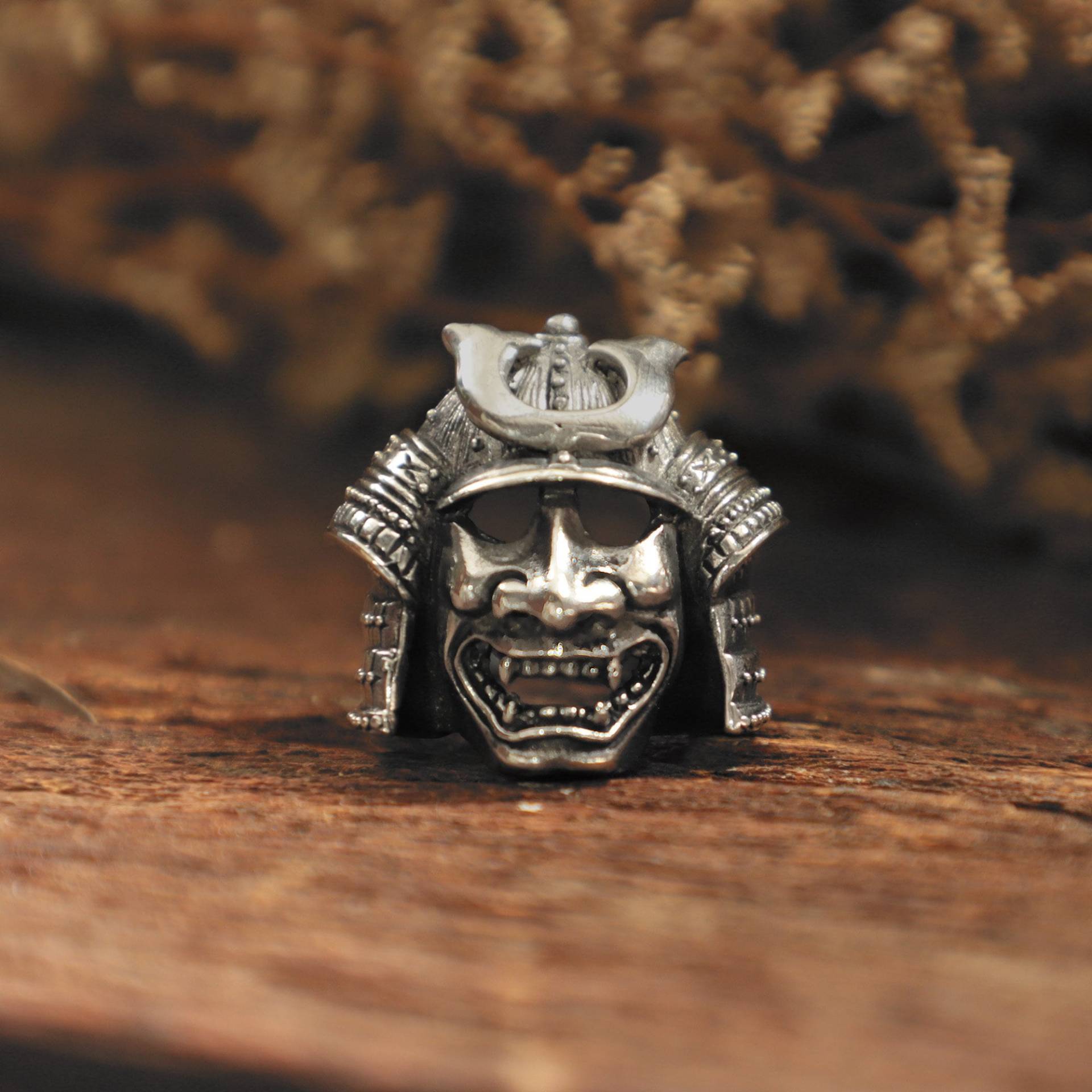 Samurai Maske Ring Für Männer Aus Sterling Silber 925 Biker Style von sixga